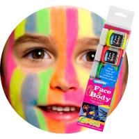 derivan face paint kit fluoro 5x40ml
